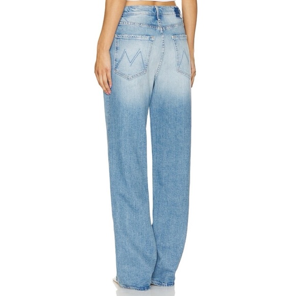 New MOTHER Superior The Spitfire Sneak Wide Leg Jeans Confess Denim Blue 24 - Picture 13 of 14